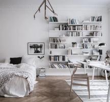 Spavaća soba i studija u istom prostoru: 9 ideje koje treba posuditi.