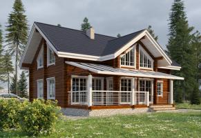 Finski kuća s dobrim geometrije i 5 soba za veliku obitelj