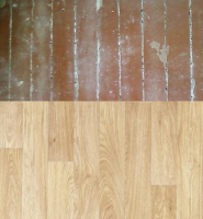 Linoleum na drvenom podu: Novi život starih ploča