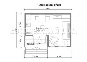 Jednokatnicu roštilj 5x4 u modernom stilu